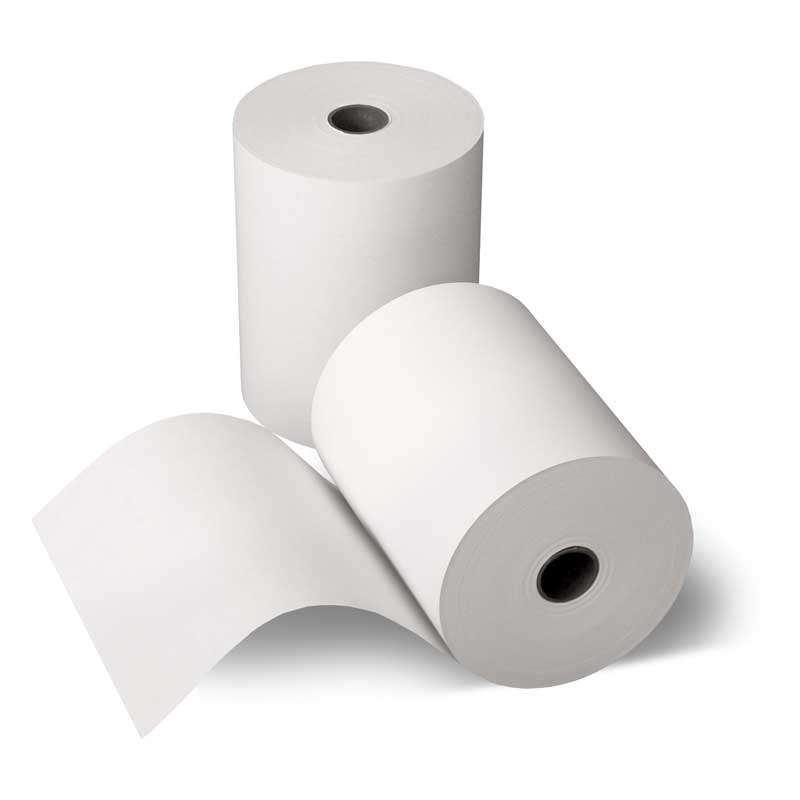 Bonrolle, Normalpapier 70mm/60m/12mm Ø80mm ohne Aufdruck