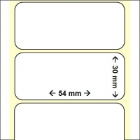 [54x30 Thermo] Etikettenrolle 54x30mm, Thermopapier ablösbar